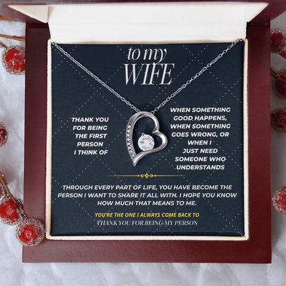 S104 - Thank You For Being My Person – Forever Love Necklace From Husband