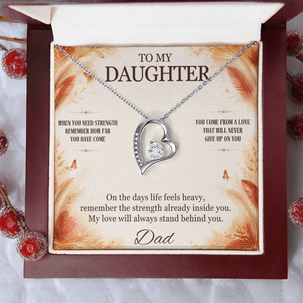 C8 - When You Need Strength Remember You Come From A Love That Never Gives Up On You - Forever Love Necklace