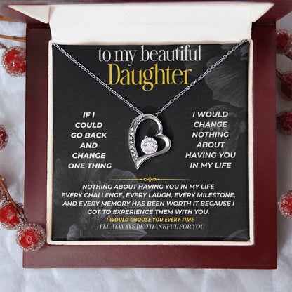 S293 - You Are The Daughter I Will Always Thank Life For – Forever Love Necklace From Dad