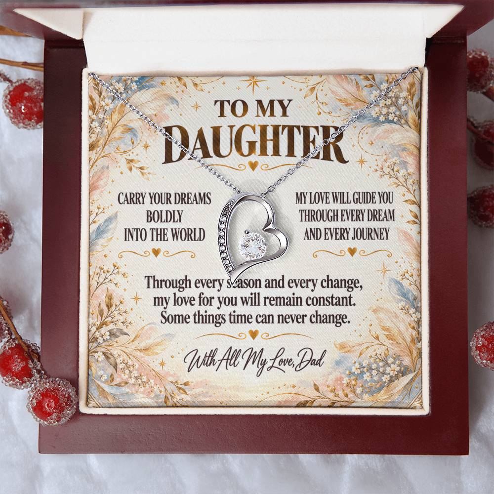 C293 - Wherever Tomorrow Leads You Remember You Have Already Made Your Dad Incredibly Proud - Forever Love Necklace