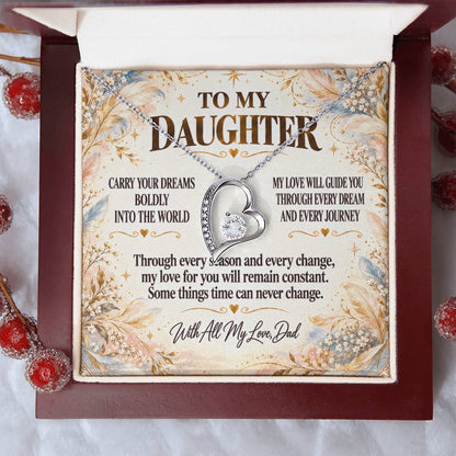C293 - Wherever Tomorrow Leads You Remember You Have Already Made Your Dad Incredibly Proud - Forever Love Necklace