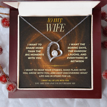 S140 - You Are The One I Want To Share Life With – Forever Love Necklace From Husband