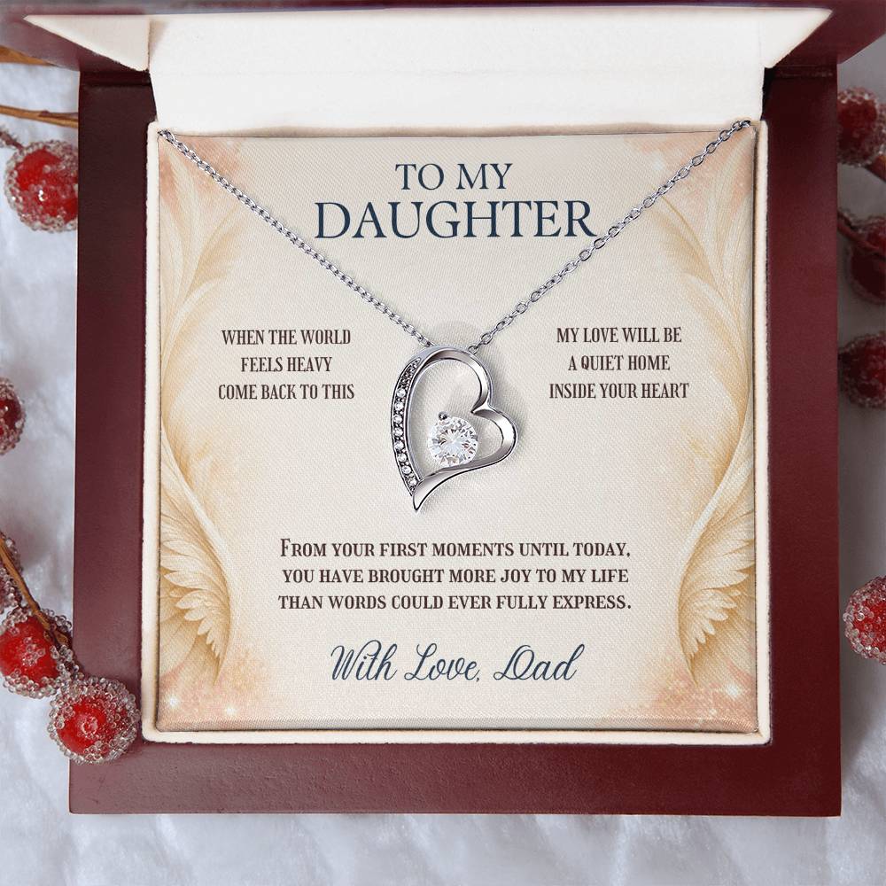 C97 - May You Never Outgrow The Truth That You Are Deeply Loved Completely Valued And Forever My Daughter - Forever Love Necklace