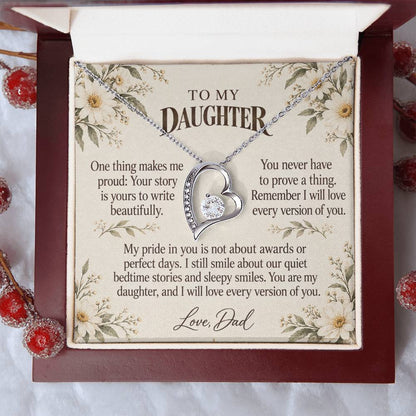 C518 - The Bedtime Stories We Shared And A Father Proud Of Who You Are - Forever Love Necklace