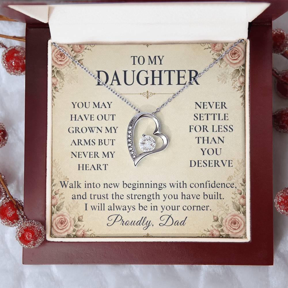 C254 - You Will Forever Be My Little Girl And One Of The Greatest Blessings Of My Life - Forever Love Necklace