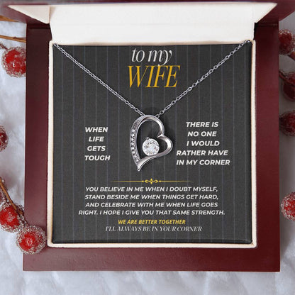 S187 - You Are The Person I Want In My Corner – Forever Love Necklace From Husband