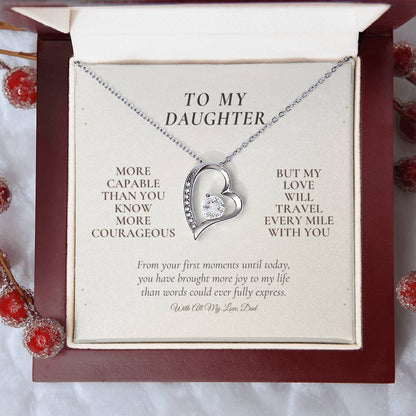 C117 - You Are More Capable More Courageous And More Loved Than You Could Ever Imagine - Forever Love Necklace