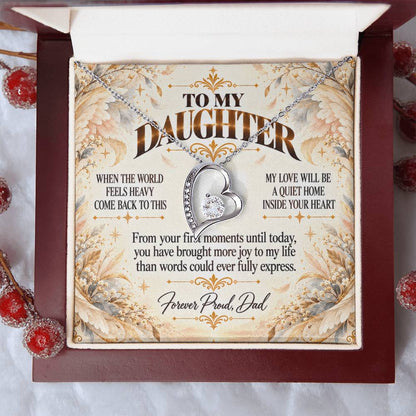 C447 - May You Never Outgrow The Truth That You Are Deeply Loved Completely Valued And Forever My Daughter - Forever Love Necklace