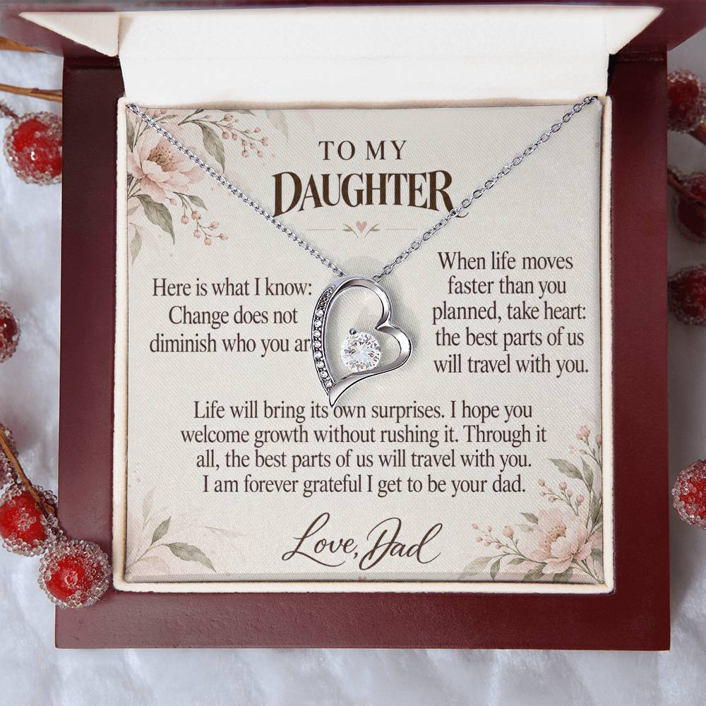 C685 - The Seasons Of Growing Up And The Words I Hope You Always Remember - Forever Love Necklace