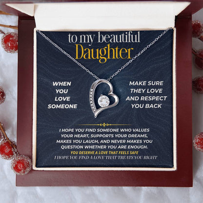 S279 - I Hope You Find Someone Who Treats You Right – Forever Love Necklace From Dad
