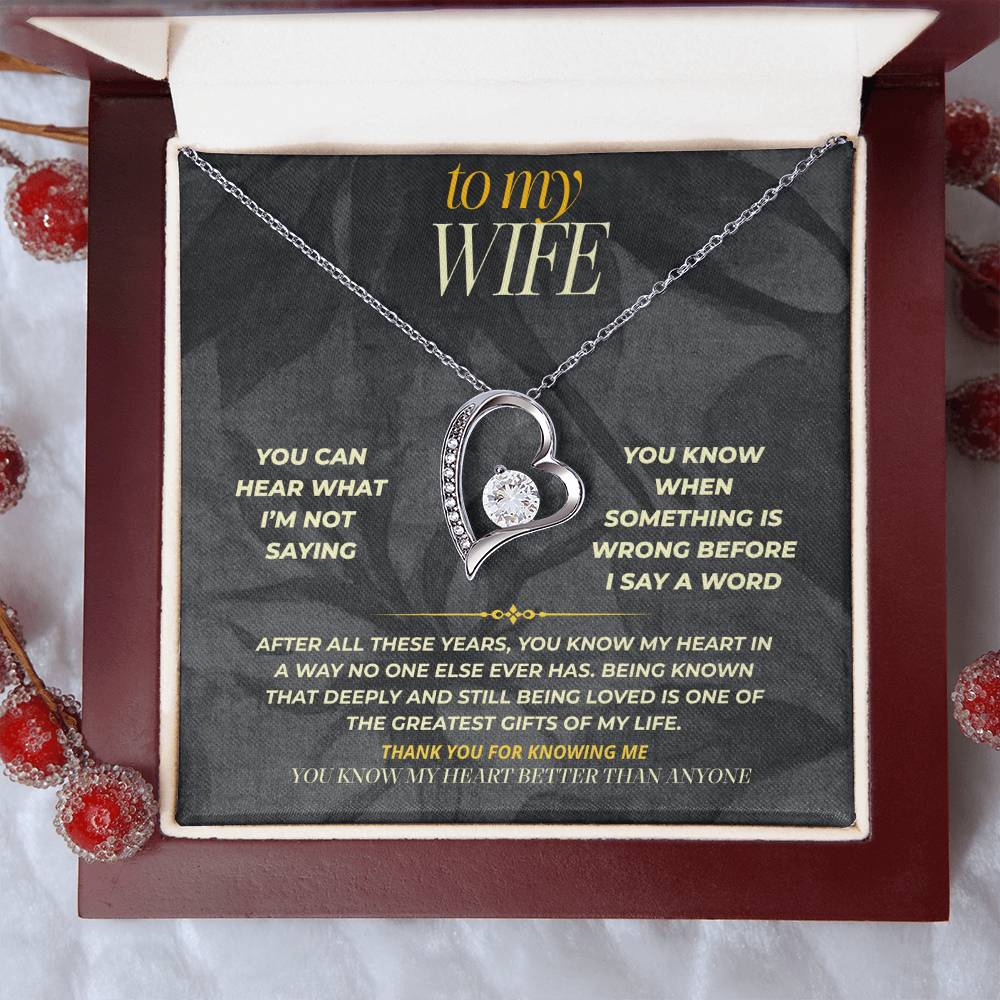 S159 - You’re The Person Who Knows My Heart – Forever Love Necklace From Husband