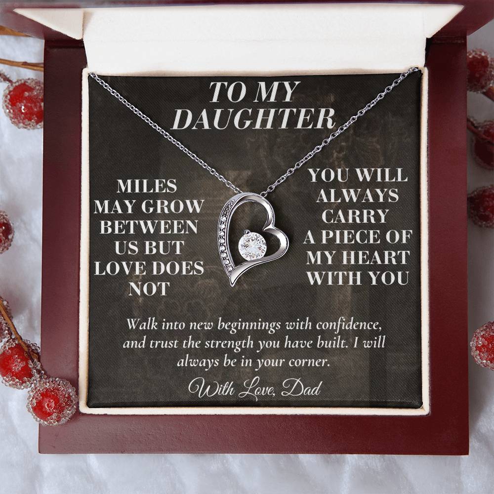 C194 - The Love Between A Father And Daughter Becomes A Legacy That Lives Beyond Every Season - Forever Love Necklace