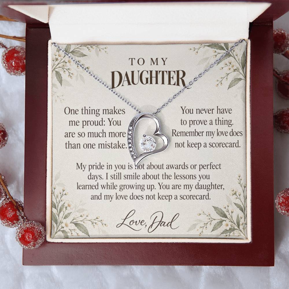 C648 - Mistakes Are Not Your Name And A Father Proud Of Who You Are - Forever Love Necklace