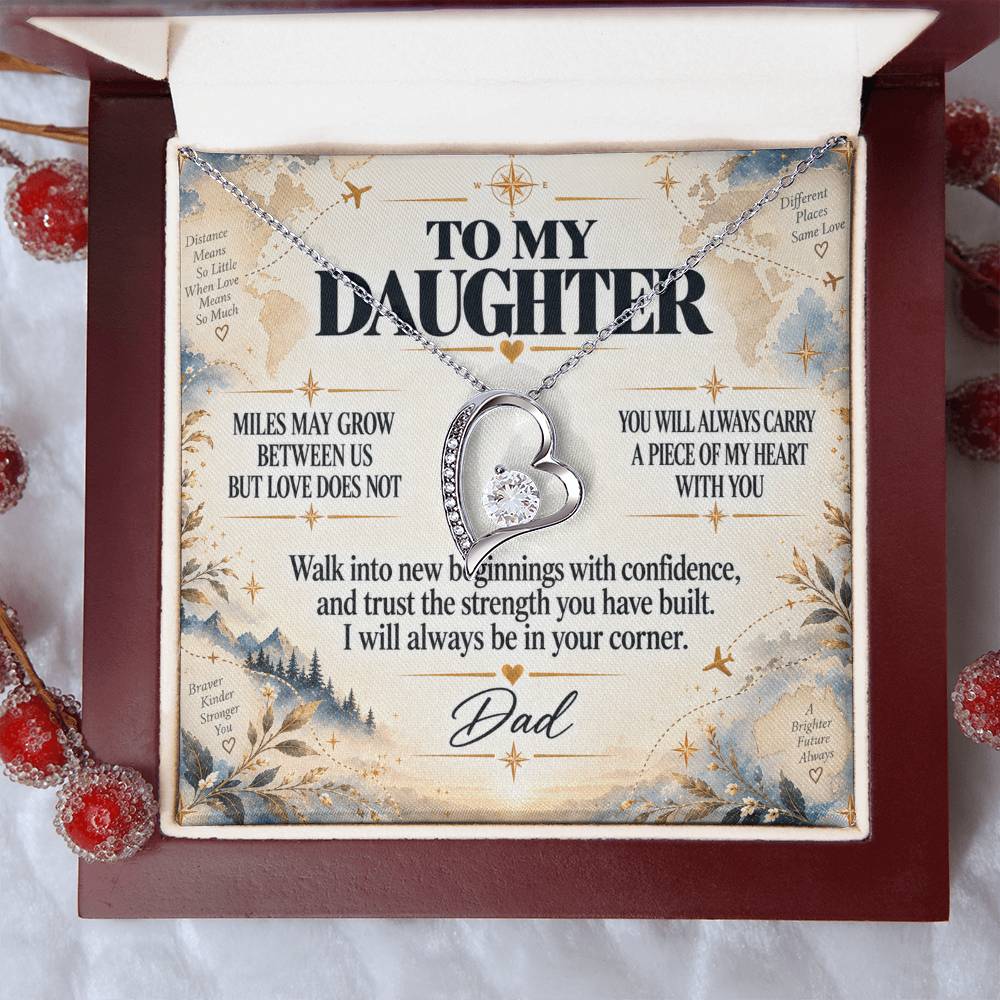 C244 - The Love Between A Father And Daughter Becomes A Legacy That Lives Beyond Every Season - Forever Love Necklace