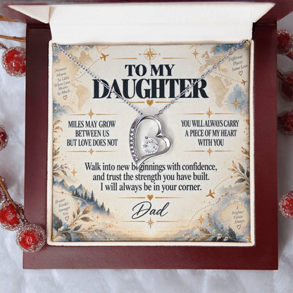 C244 - The Love Between A Father And Daughter Becomes A Legacy That Lives Beyond Every Season - Forever Love Necklace