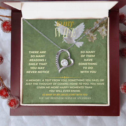S132 - You Are The Woman Behind My Smile – Forever Love Necklace From Husband