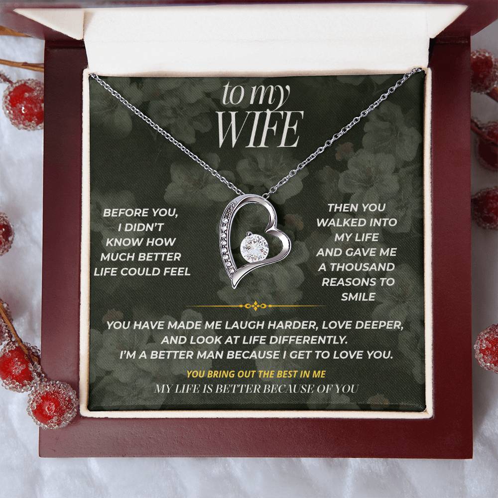 S83 - You Made My Life Better – Forever Love Necklace From Husband