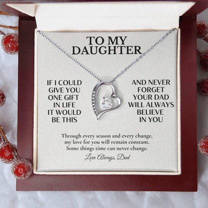 C128 - Dad’s Love Is A Promise That Time Distance And Change Can Never Break - Forever Love Necklace