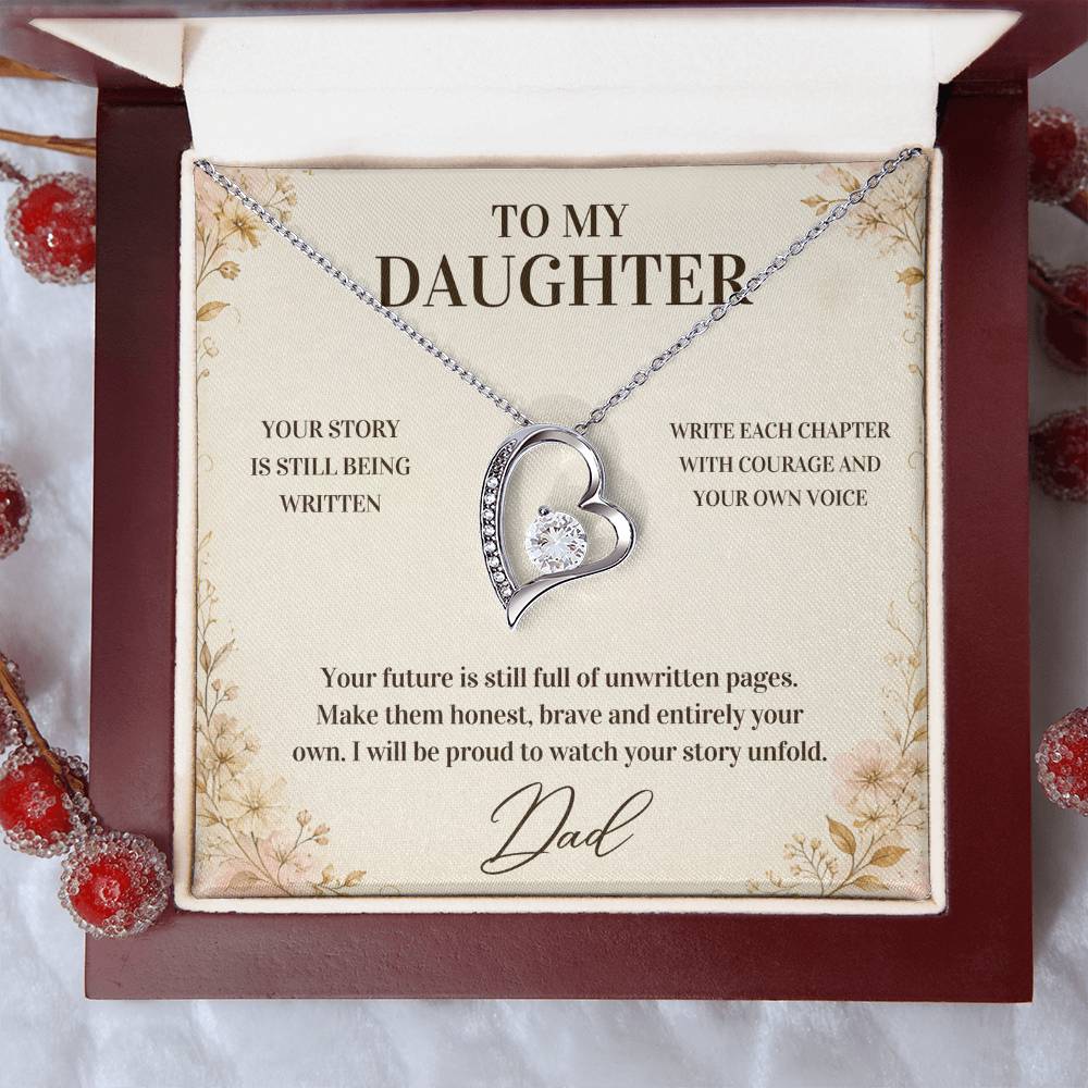 C48 - Your Story Is Only Beginning And I Will Always Be Proud To Watch You Write Every Chapter - Forever Love Necklace