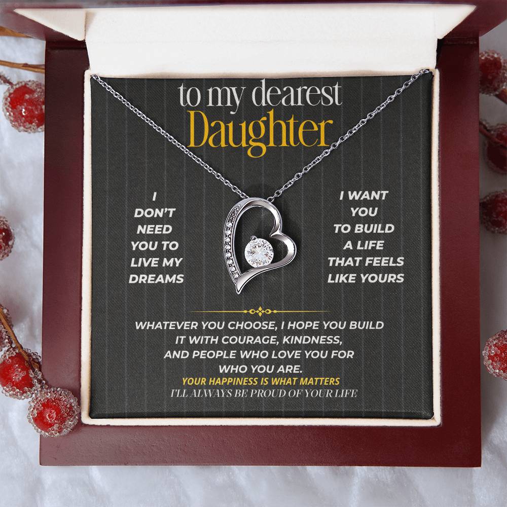 S269 - I’ll Always Be Proud Of The Life You Build – Forever Love Necklace From Dad