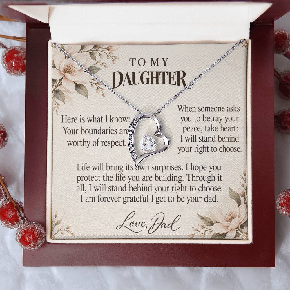 C665 - Permission To Say No And The Words I Hope You Always Remember - Forever Love Necklace