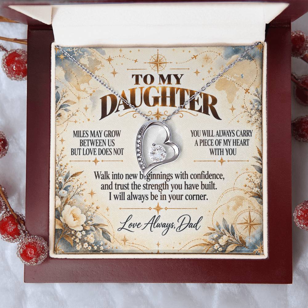 C344 - The Love Between A Father And Daughter Becomes A Legacy That Lives Beyond Every Season - Forever Love Necklace