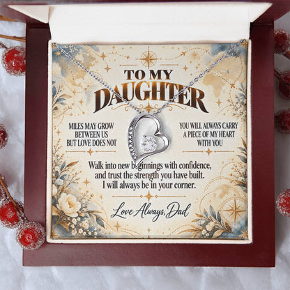 C344 - The Love Between A Father And Daughter Becomes A Legacy That Lives Beyond Every Season - Forever Love Necklace