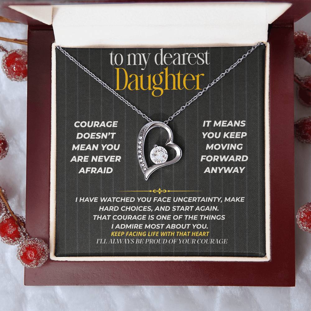 S267 - I’ll Always Be Proud Of Your Courage – Forever Love Necklace From Dad