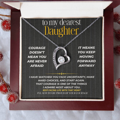S267 - I’ll Always Be Proud Of Your Courage – Forever Love Necklace From Dad