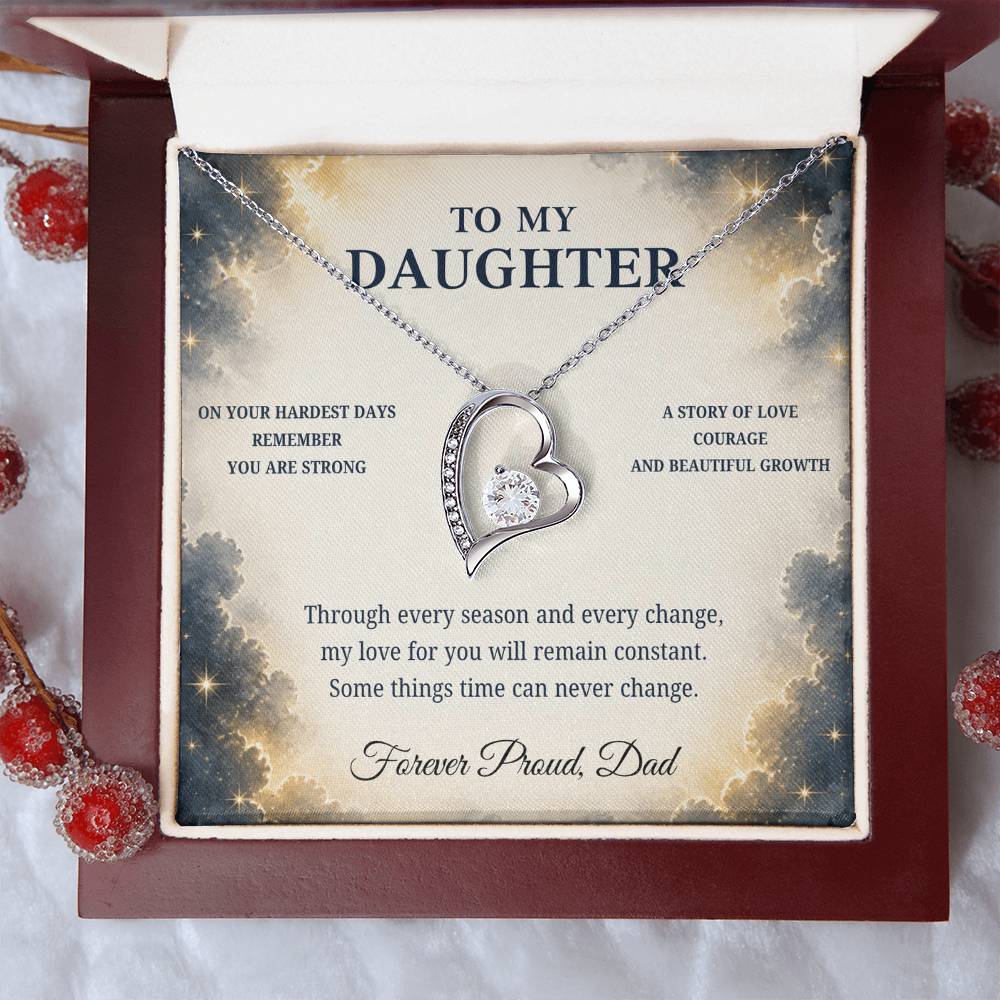 C63 - Even On Your Hardest Days Remember You Are Stronger Than You Think And Never Alone - Forever Love Necklace