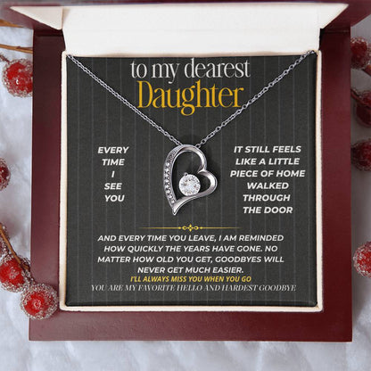 S268 - You Are My Favorite Hello And Hardest Goodbye – Forever Love Necklace From Dad