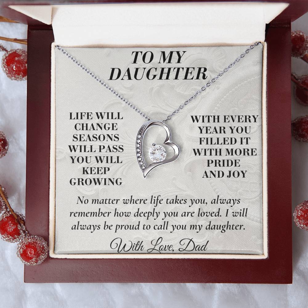 C161 - Life May Change Around You But My Love For You Will Always Remain Constant - Forever Love Necklace