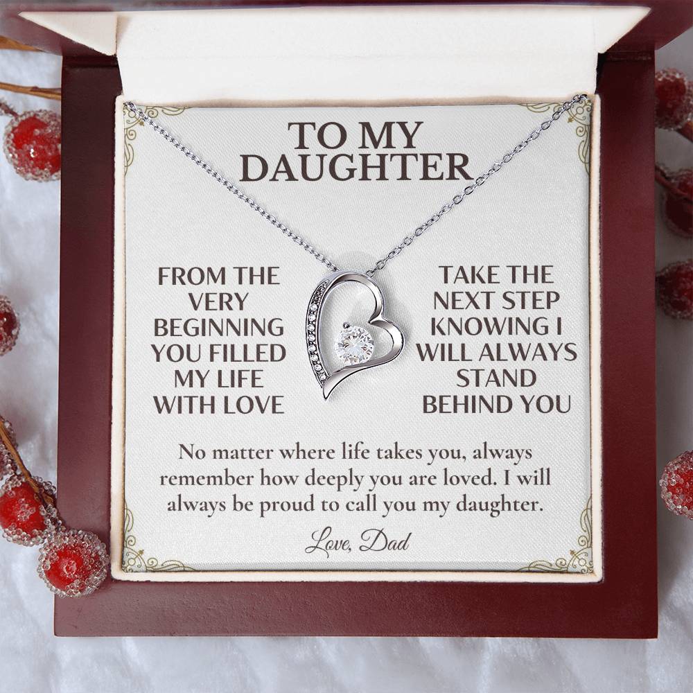 C131 - Let Your Heart Be Brave Your Dreams Be Big And Your Love For Yourself Be Strong - Forever Love Necklace