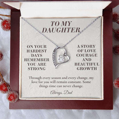C138 - The Strong Woman You Are Becoming Will Always Remind Me Of The Little Girl I Adore - Forever Love Necklace