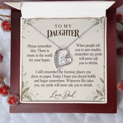 C636 - Your Dreams Are Not Too Big And Quiet Words For Your Hardest Days - Forever Love Necklace