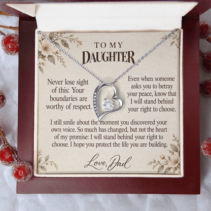 C664 - Permission To Say No And A Memory That Time Cannot Take Away - Forever Love Necklace