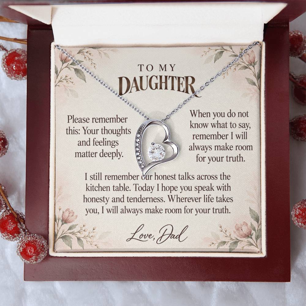 C571 - The Kitchen Table Talks And Quiet Words For Your Hardest Days - Forever Love Necklace