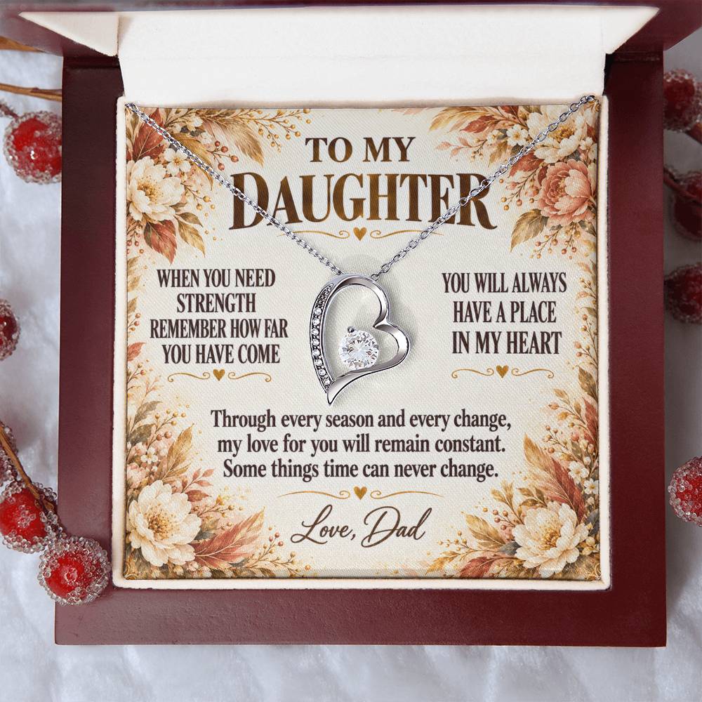 C283 - The World Is Brighter Because You Are In It And My Life Is Better Because You Are My Daughter - Forever Love Necklace