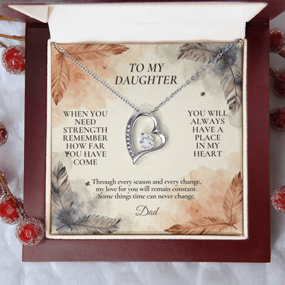 C108 - When You Need Strength Remember You Come From A Love That Never Gives Up On You - Forever Love Necklace