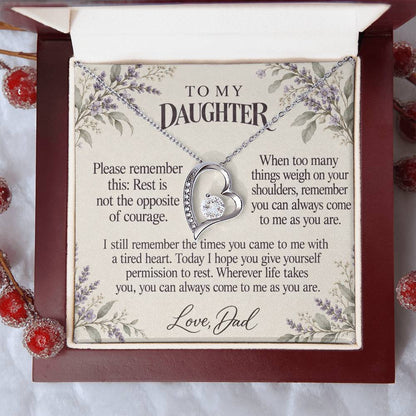 C621 - When The Day Feels Heavy And Quiet Words For Your Hardest Days - Forever Love Necklace