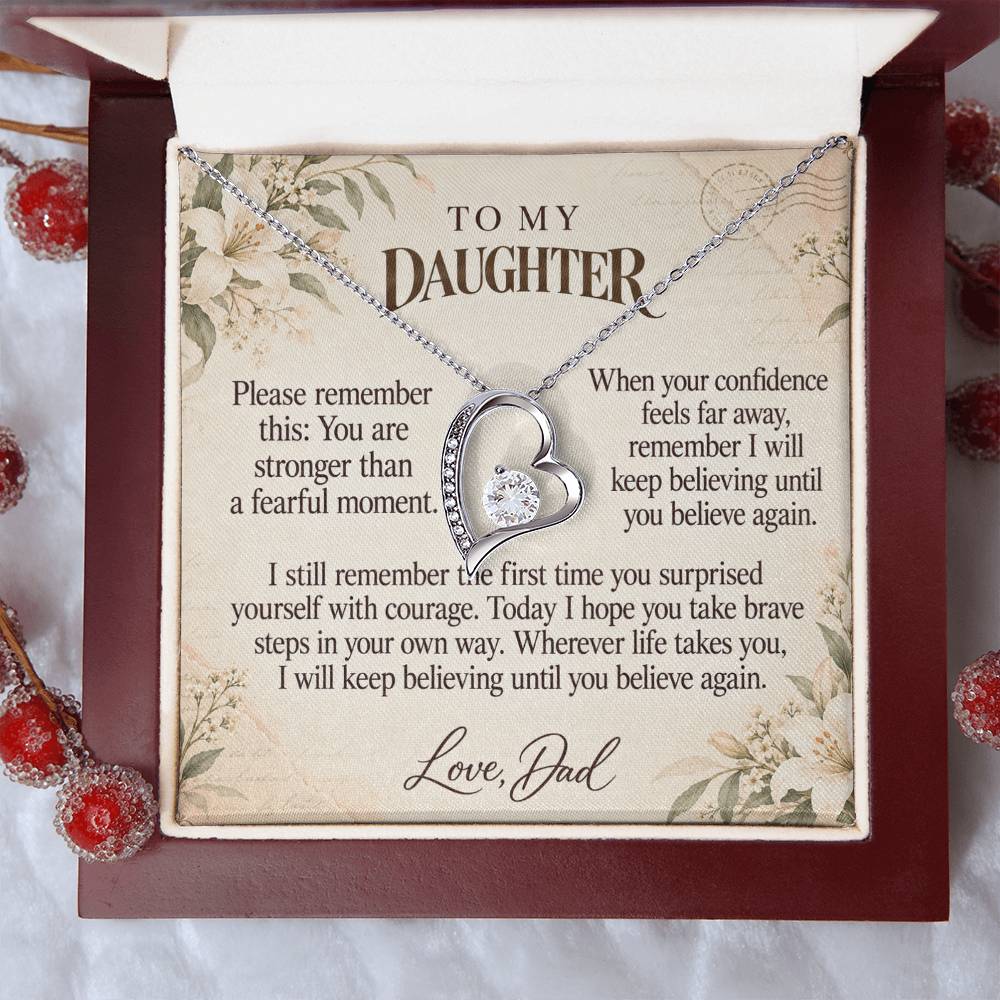 C601 - The Brave Heart You Carry And Quiet Words For Your Hardest Days - Forever Love Necklace