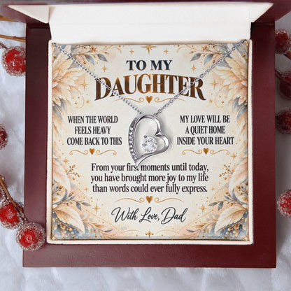 C297 - May You Never Outgrow The Truth That You Are Deeply Loved Completely Valued And Forever My Daughter - Forever Love Necklace