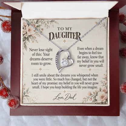 C514 - The Girl With Big Dreams And A Memory That Time Cannot Take Away - Forever Love Necklace