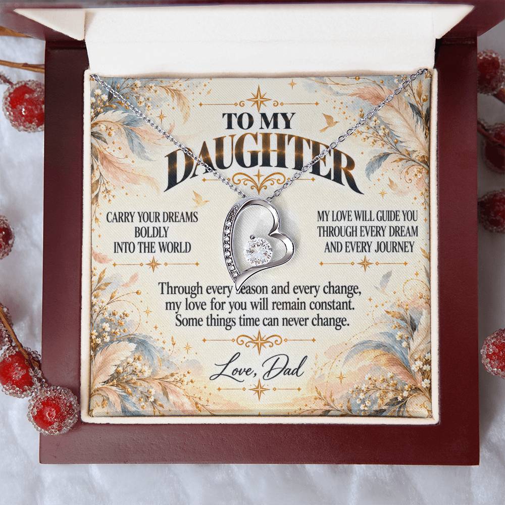 C443 - Wherever Tomorrow Leads You Remember You Have Already Made Your Dad Incredibly Proud - Forever Love Necklace