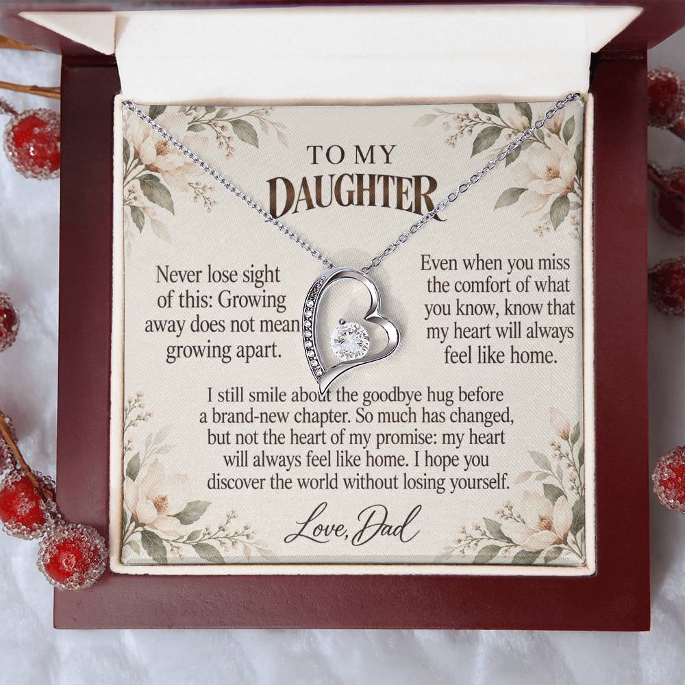 C544 - The Day You Left For College And A Memory That Time Cannot Take Away - Forever Love Necklace