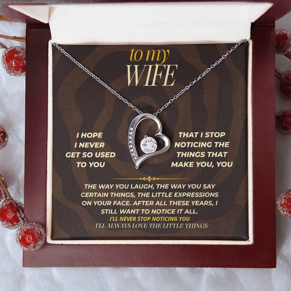 S164 - I Promise To Keep Loving The Little Things About You – Forever Love Necklace From Husband