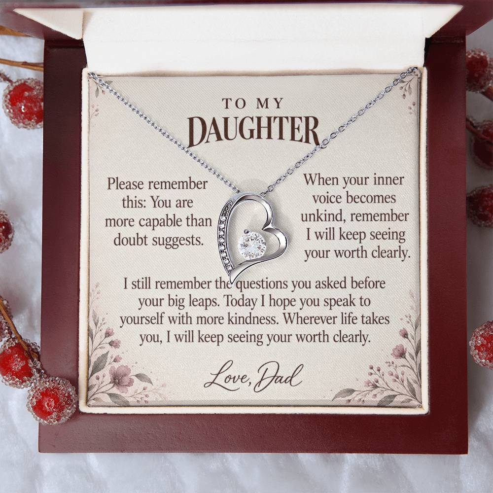 C631 - When You Doubt Yourself And Quiet Words For Your Hardest Days - Forever Love Necklace