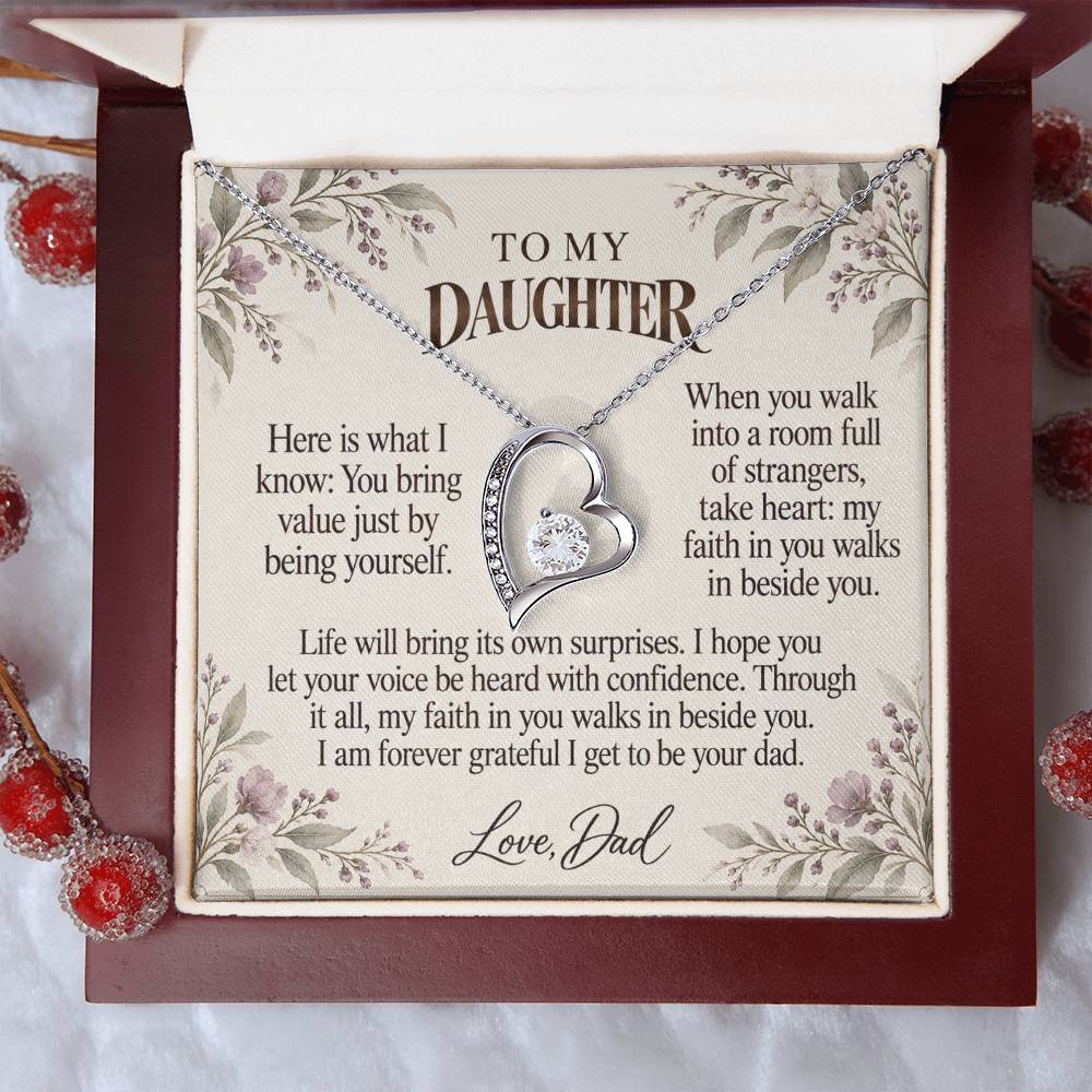 C540 - The First Day Of A New Job And The Words I Hope You Always Remember - Forever Love Necklace