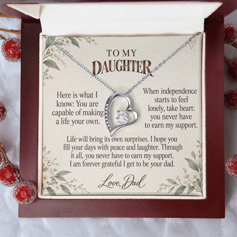 C550 - The First Apartment Key And The Words I Hope You Always Remember - Forever Love Necklace