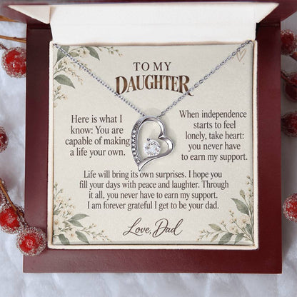 C550 - The First Apartment Key And The Words I Hope You Always Remember - Forever Love Necklace